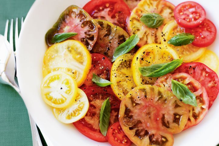 Cooking Salads Heirloom tomato salad