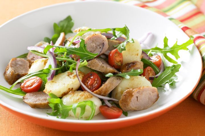 Cooking Salads Italian sausage, potato and rocket salad