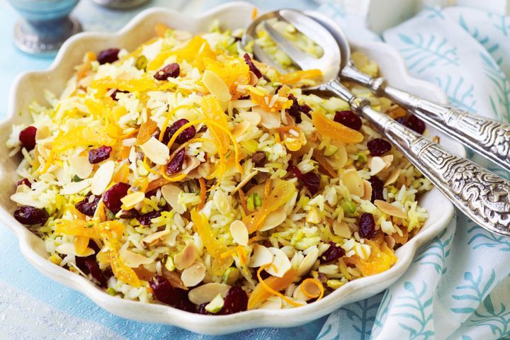 Cooking Salads Jewelled rice salad with apricots & almonds