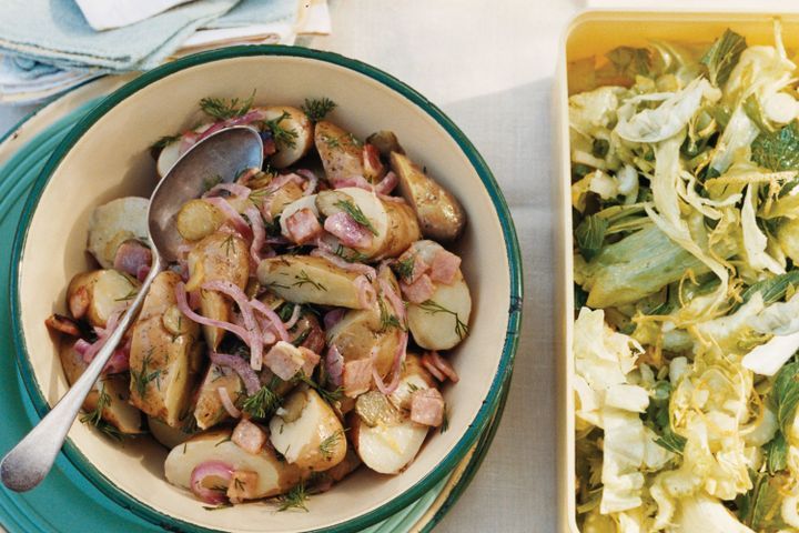 Cooking Salads Kipfler potato and pickle salad