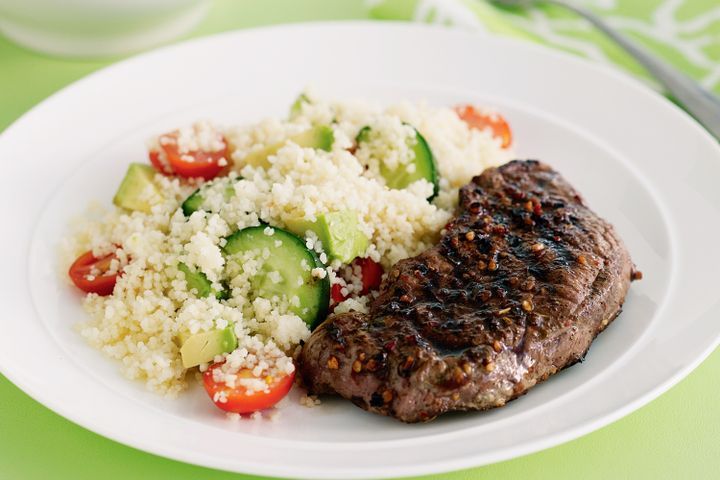 Cooking Salads Lamb with couscous salad