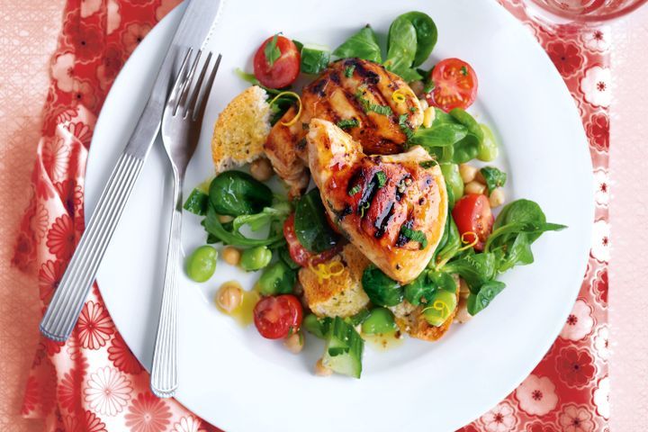 Cooking Salads Lemon and honey chicken salad