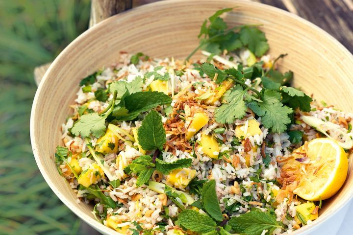 Cooking Salads Mango rice salad