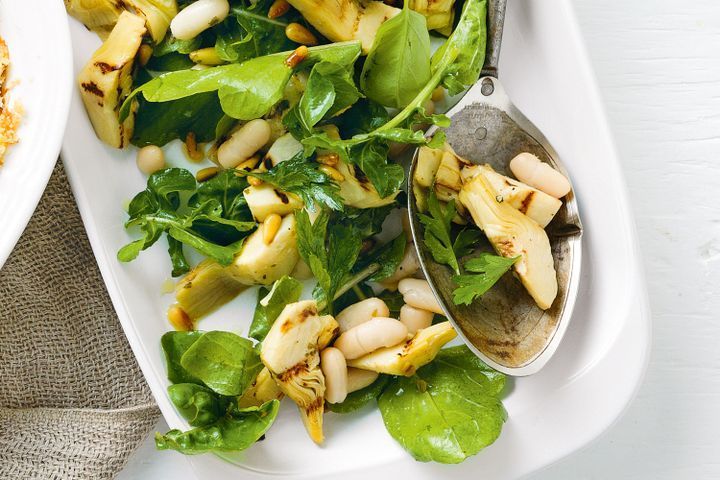 Cooking Salads Marinated artichoke and cannellini bean salad