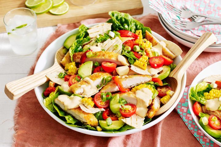 Cooking Salads Mexican chicken tortilla salad