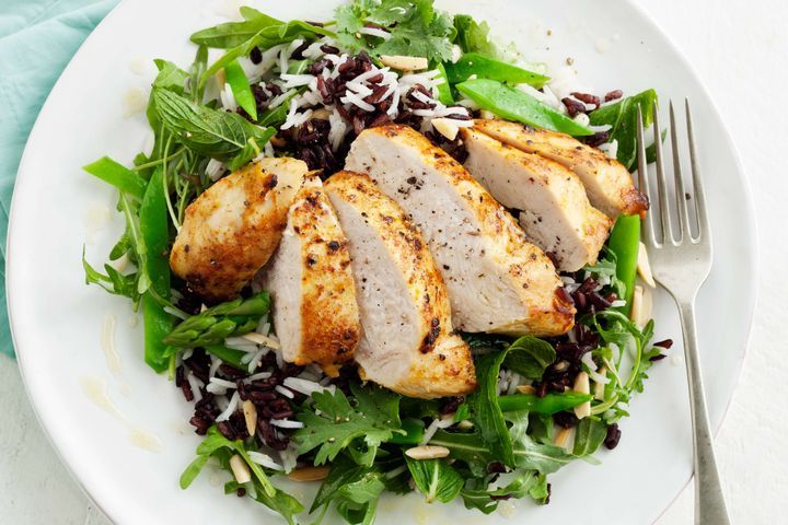 Cooking Salads Moroccan-spiced chicken and black rice salad