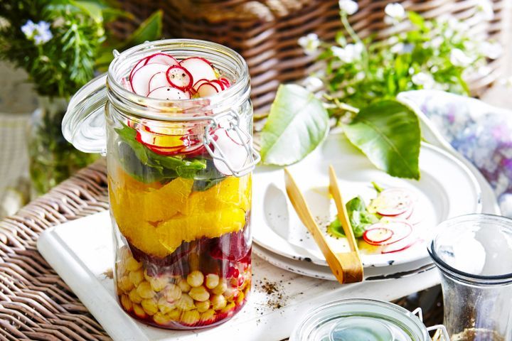 Cooking Salads Moroccan salad in a jar