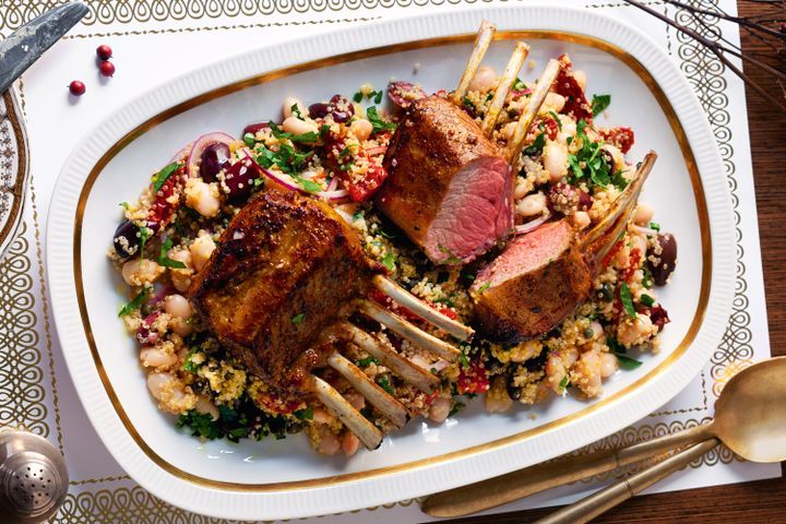 Cooking Salads Moroccan spiced lamb with quinoa salad
