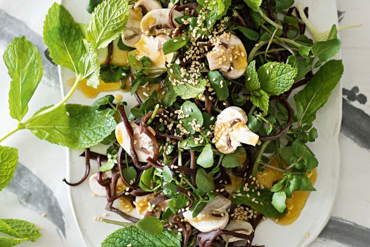 Cooking Salads Mushroom, black fungus and fennel salad