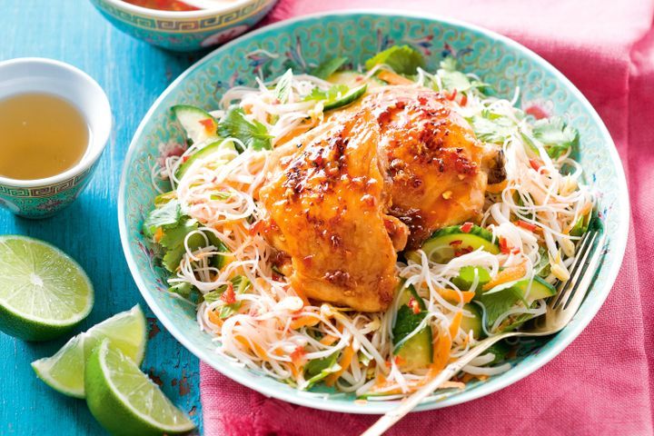 Cooking Salads Nuoc cham chicken with noodle salad