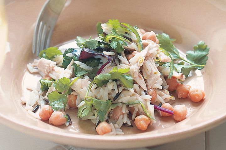 Cooking Salads Poached chicken & citrus rice salad