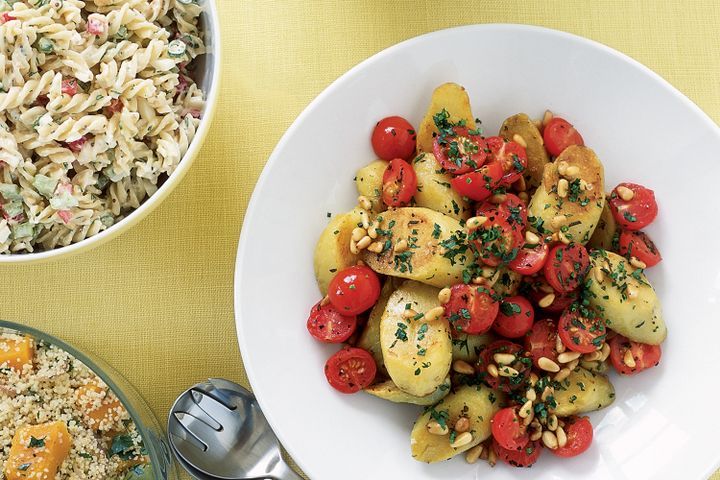 Cooking Salads Potato and cherry tomato salad