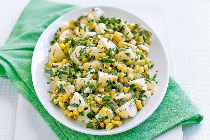 Cooking Salads Potato and corn salad