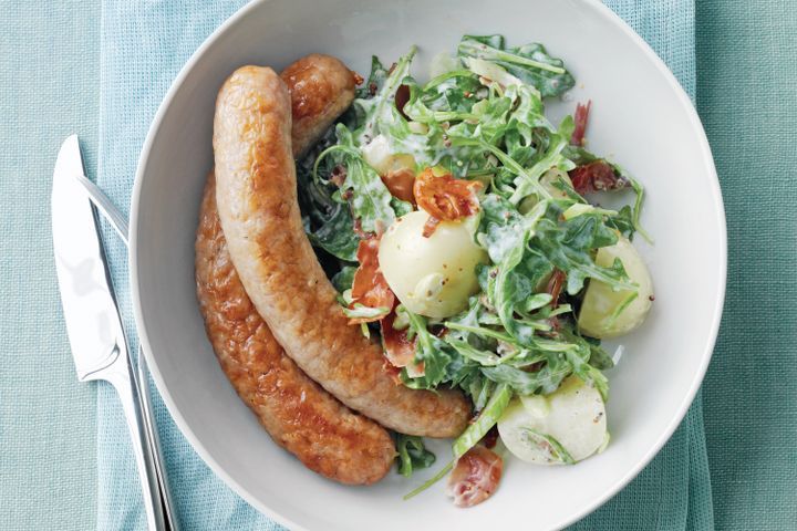 Cooking Salads Potato salad with chicken sausages