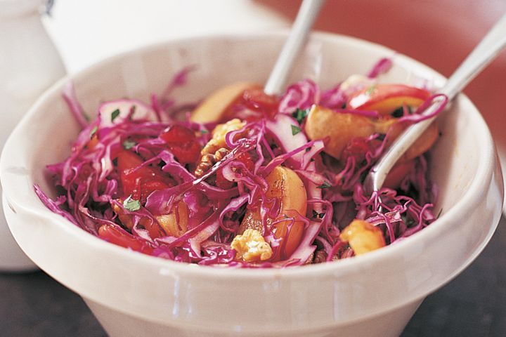 Cooking Salads Red cabbage, apple & cranberry salad