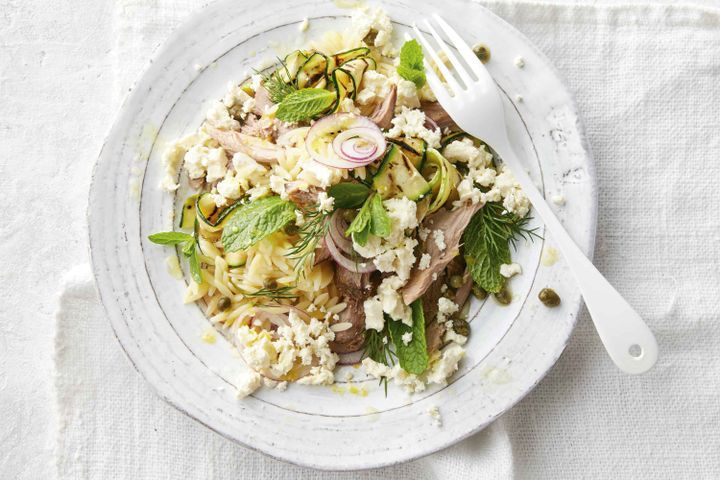 Cooking Salads Risoni, lamb and fetta salad