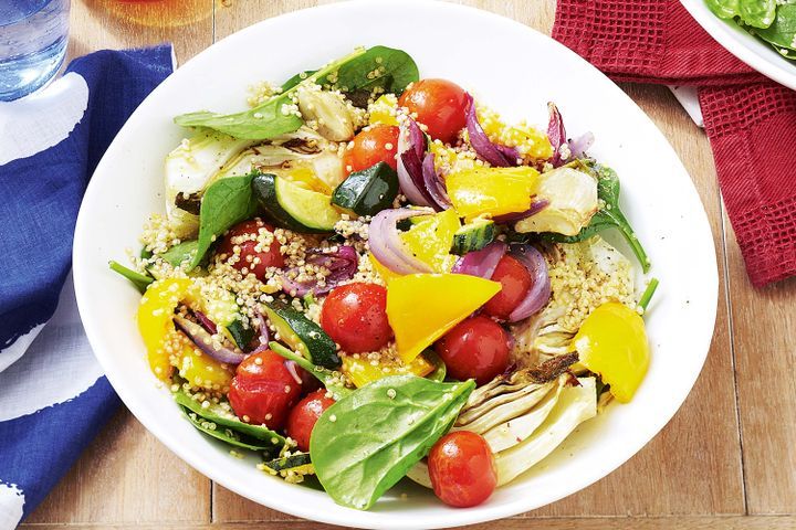 Cooking Salads Roast vegetable and quinoa salad