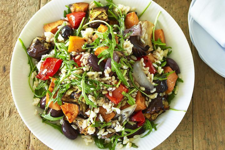 Cooking Salads Roast vegetable rice salad