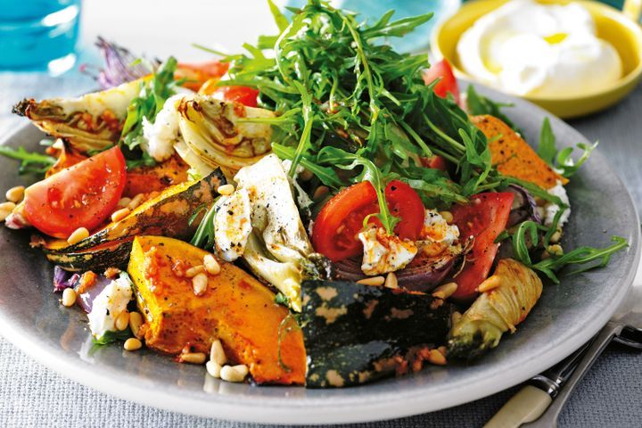 Cooking Salads Roasted Autumn vegetable salad