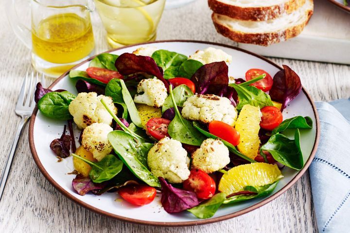 Cooking Salads Roasted cauliflower and orange salad