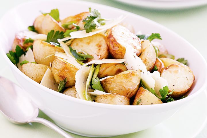 Cooking Salads Roasted chat potato and herb salad
