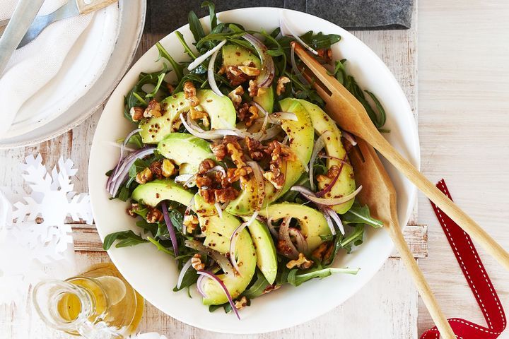 Cooking Salads Rocket, avocado & walnut salad