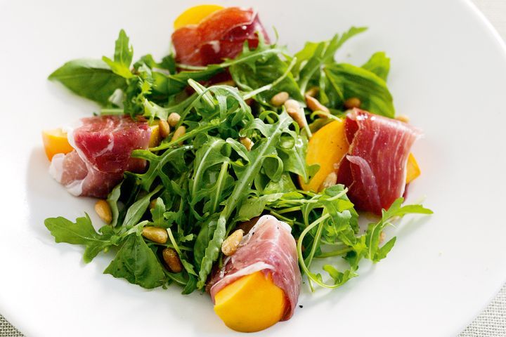 Cooking Salads Rocket & prosciutto-wrapped persimmon salad