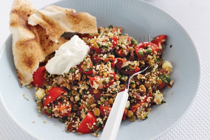 Cooking Salads Sweet couscous & lentil salad