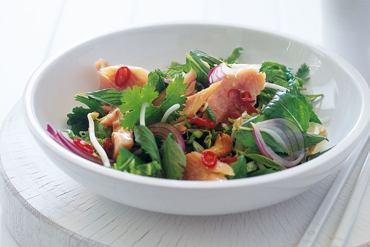 Cooking Salads Thai-style smoked trout salad