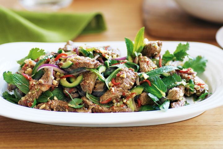 Cooking Salads Thai beef salad with nam jim