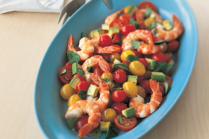 Cooking Salads Three tomato & prawn salad