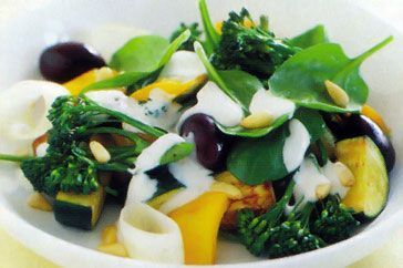 Cooking Salads Warm Mediterranean salad