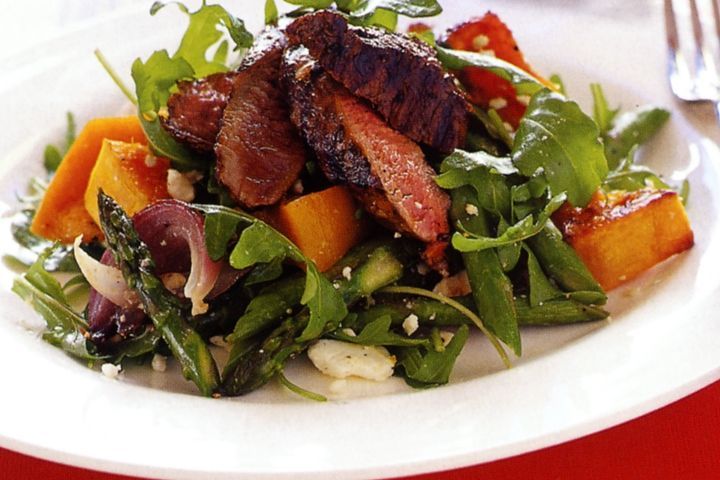 Cooking Salads Warm balsamic lamb salad