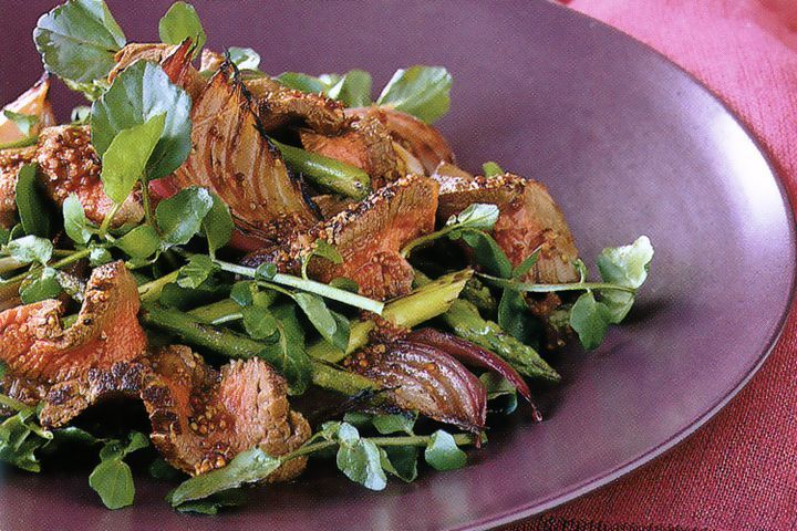 Cooking Salads Warm beef & watercress salad with cranberry dressing