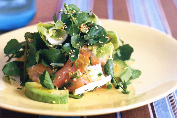 Cooking Salads Watercress salad with smoked salmon & pickled ginger