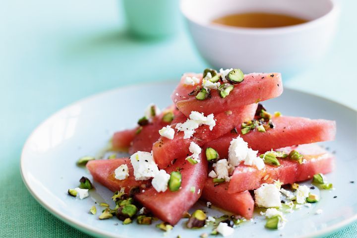 Cooking Salads Watermelon and pistachio salad