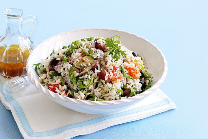 Cooking Salads Wild rice and rocket salad