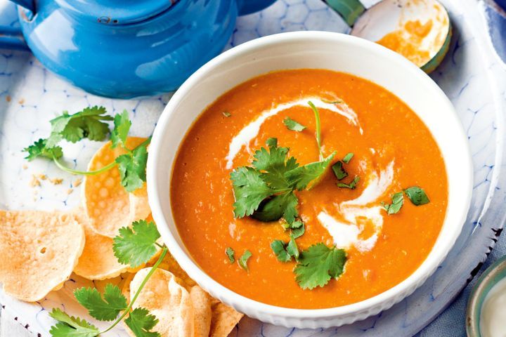 Cooking Soups Carrot, lentil and coconut soup