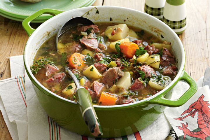 Cooking Soups Cawl (Welsh lamb soup)