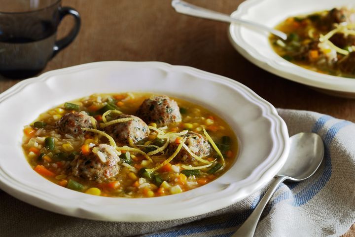 Cooking Soups Chicken & herb meatball soup