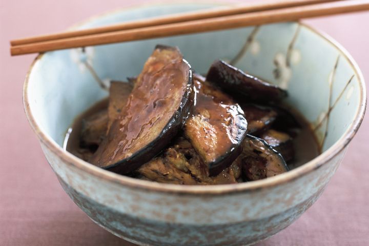 Cooking Soups Eggplant with red miso