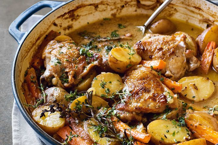 Cooking Soups French-style chicken and potatoes