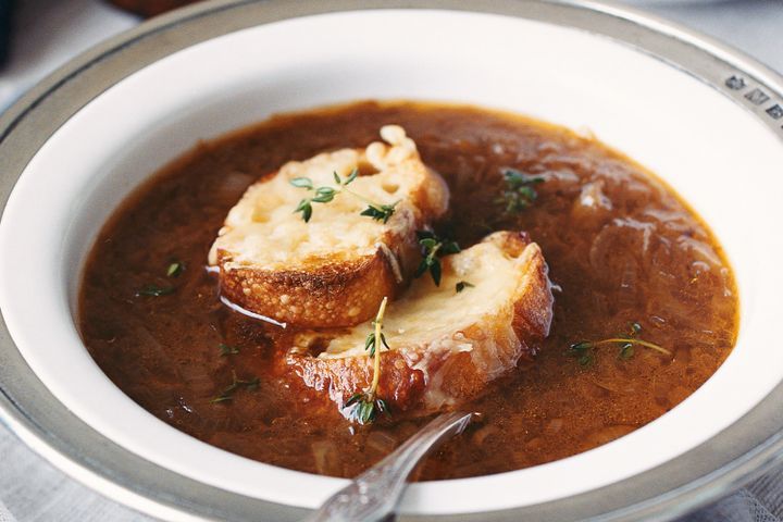 Cooking Soups French onion soup with cider