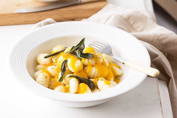 Cooking Soups Gnocchi with sweet potato, burnt butter and sage