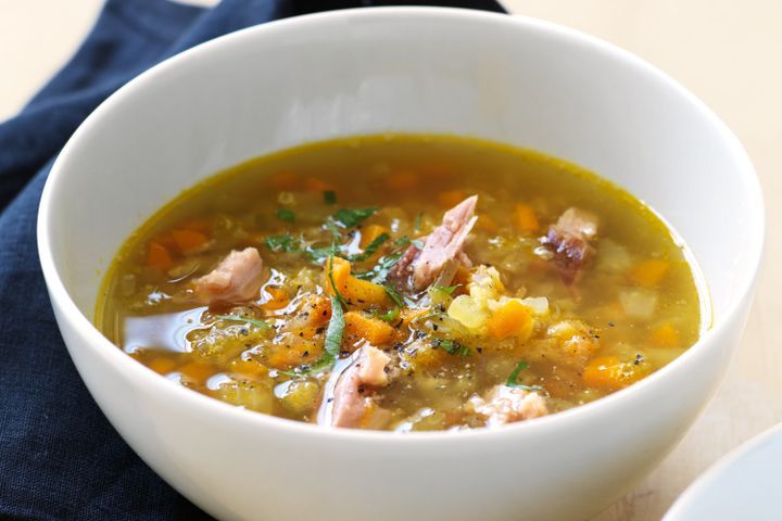 Cooking Soups Lower-GI ham and red lentil soup