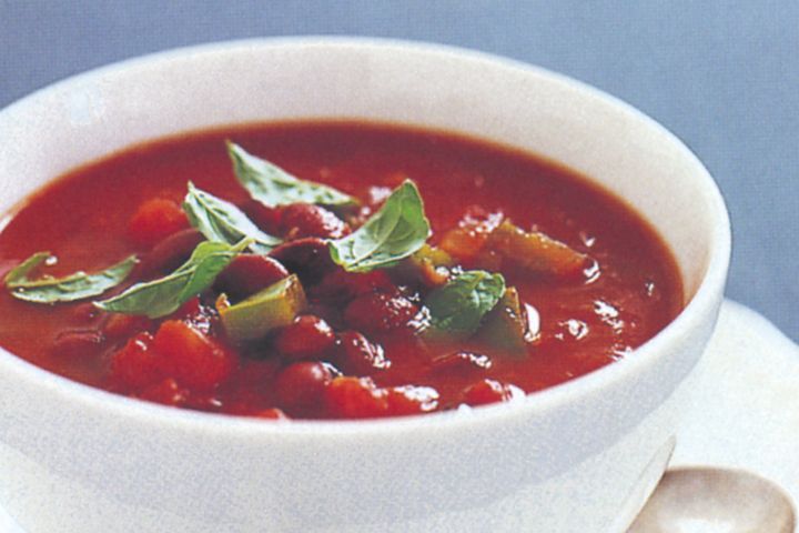 Cooking Soups Mexican bean and capsicum soup