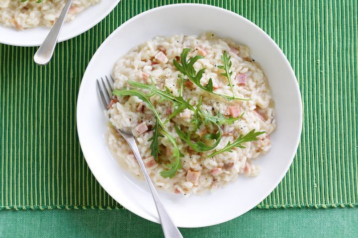 Cooking Soups Microwave cream of mushroom and bacon risotto