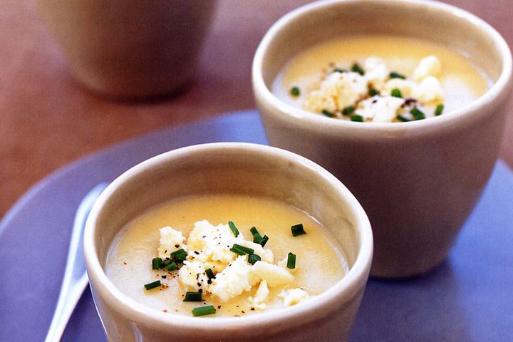 Cooking Soups Parsnip & potato soup with feta