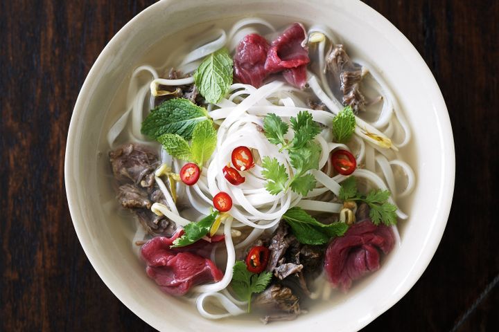 Cooking Soups Pho bo (beef noodle soup)