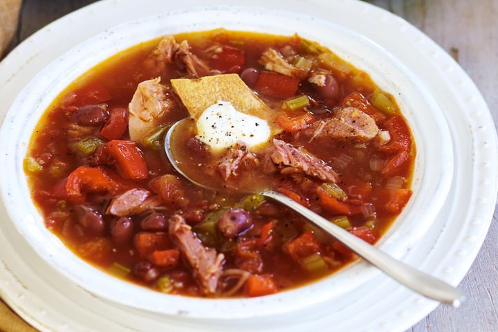 Cooking Soups Slow-cooker Mexican ham soup